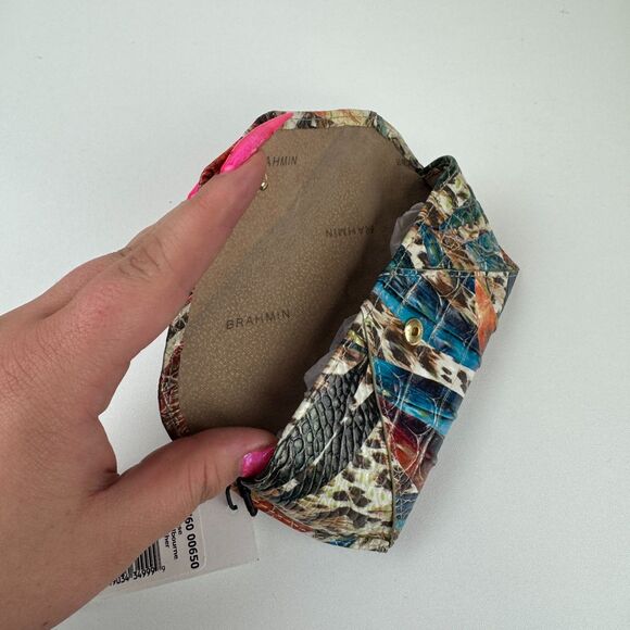 Brahmin Eyeglass Case in Botanica Melbourne Croc Embossed Genuine Leather NEW - Picture 4 of 10